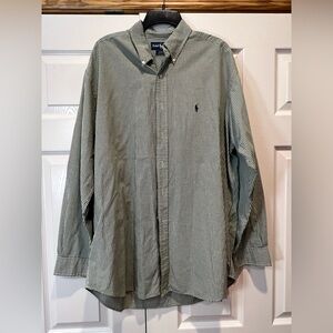 Ralph Lauren Men's green and tan Checkered Shirt